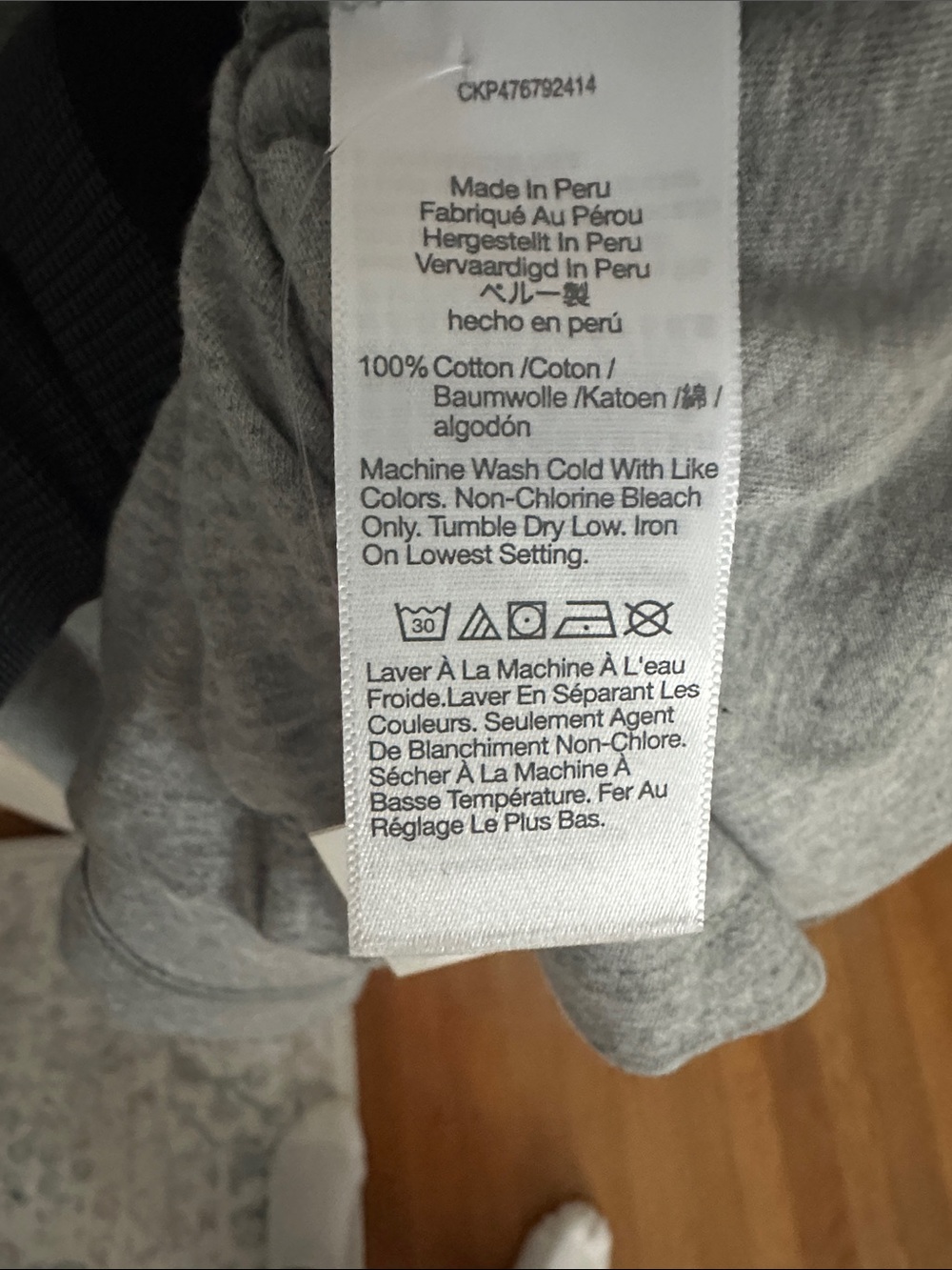 Madewell Gray Layered Cutout Crop Tee - Picture 5 of 6